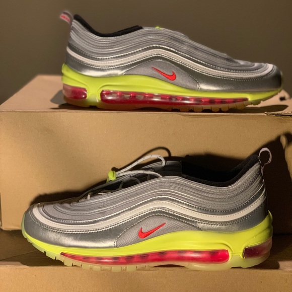 Nike Air Max 97 Silver Volt Size 6Y, 7Y